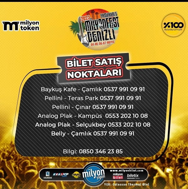 milyonfest denizli bilet satış bilet al